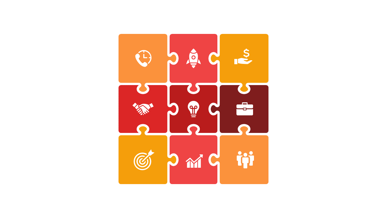 Puzzle Pieces Business Growth Diagram