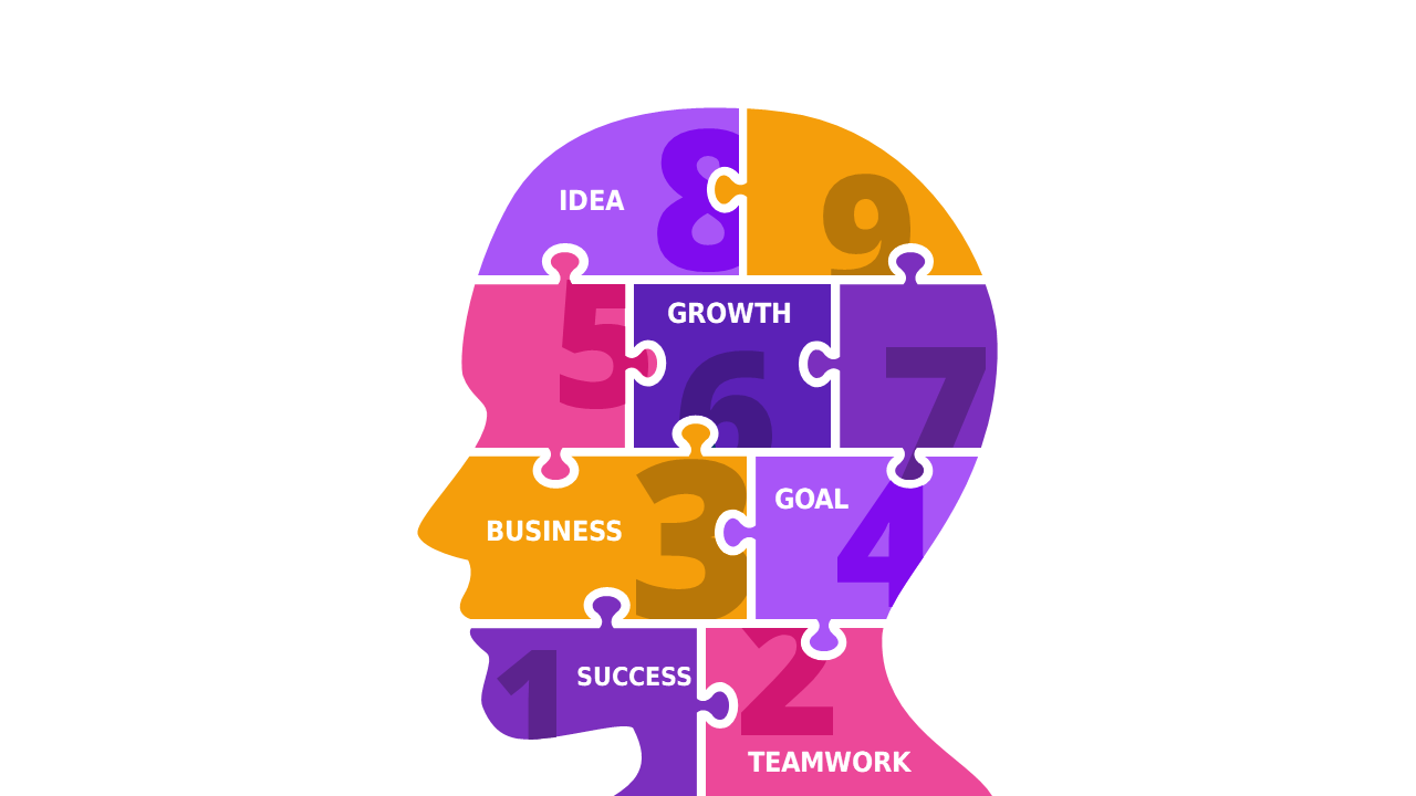Puzzle Pieces Business Growth Diagram