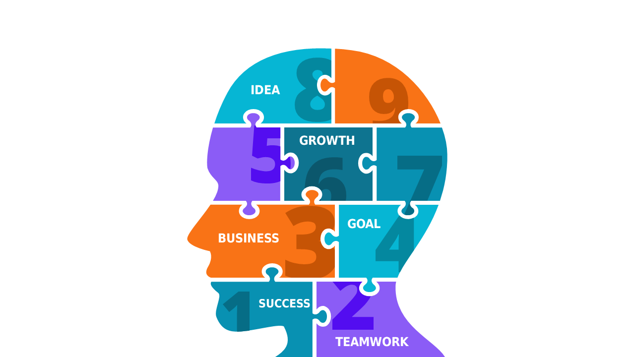 Puzzle Pieces Business Growth Diagram