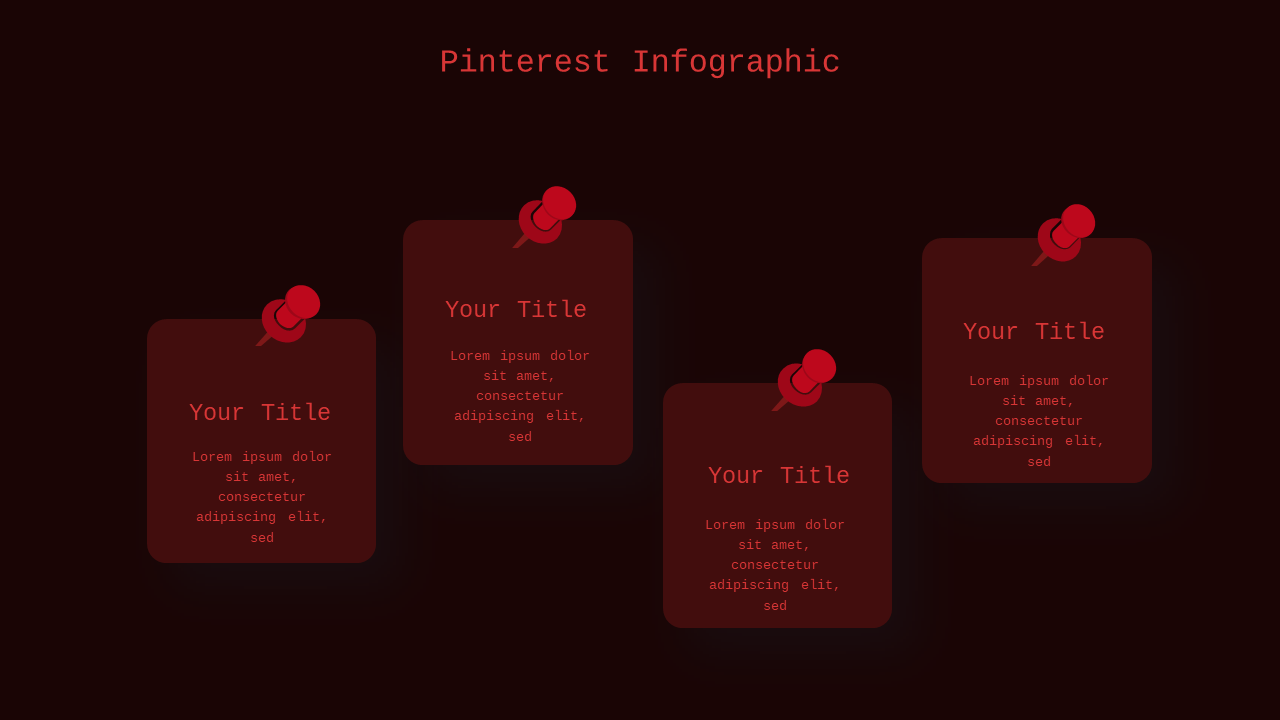 Pinterest Infographic PowerPoint Template Dark (C...