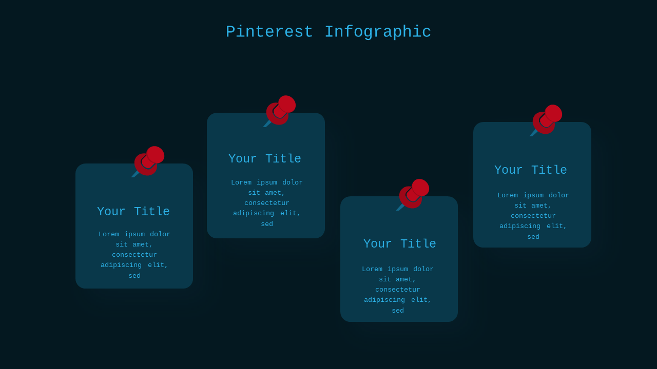 Pinterest Infographic PowerPoint Template Dark (T...