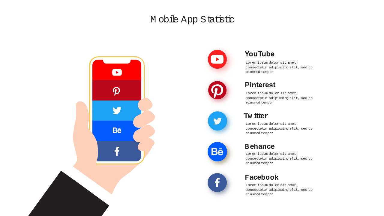 Pinterest Infographic PowerPoint Template (Charco...