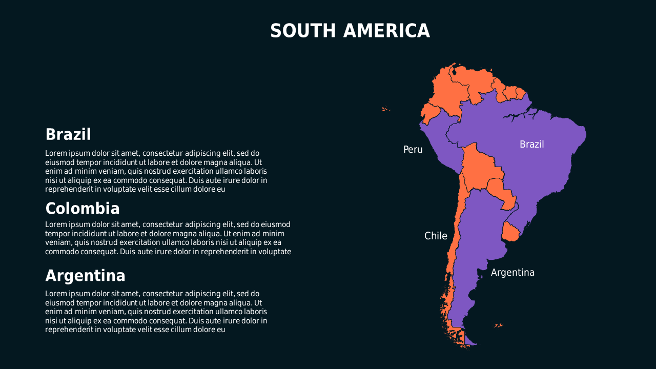 Geographical Data Presentation Layout – Teal Modern