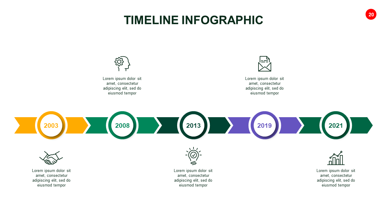Stylish Timeline Infographic Design