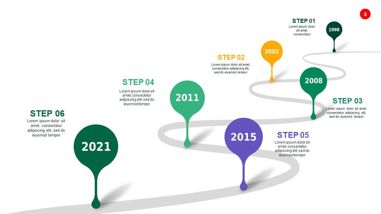 Stylish Timeline Infographic Design