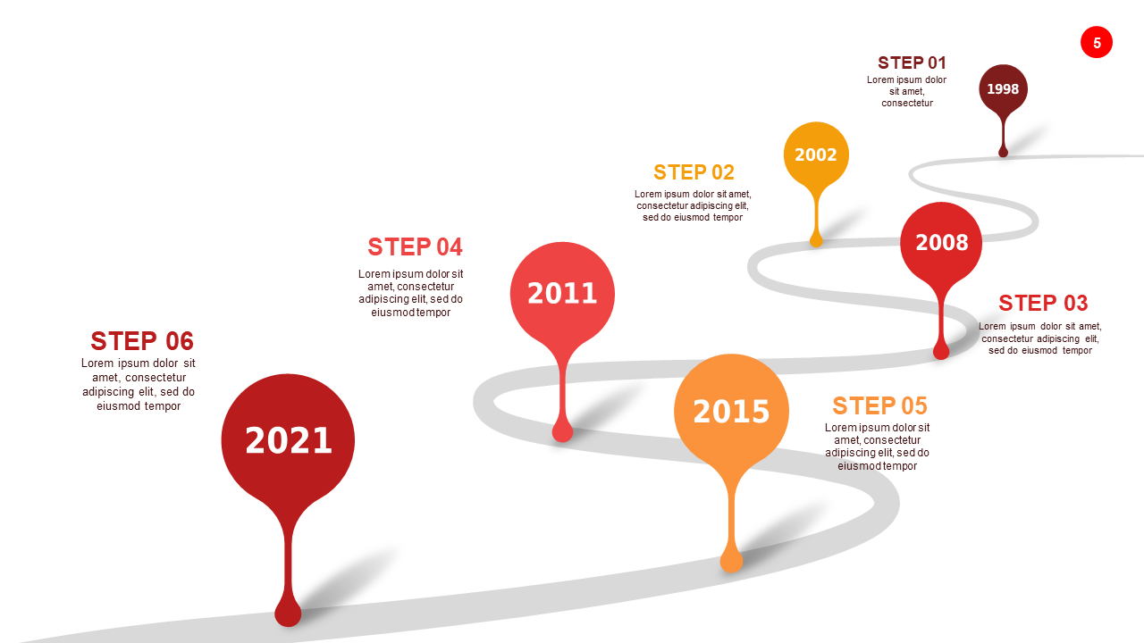 Stylish Timeline Infographic Design