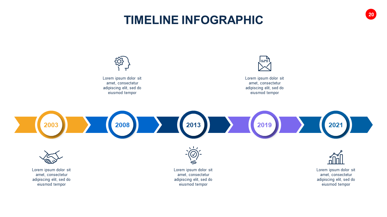 Stylish Timeline Infographic Design