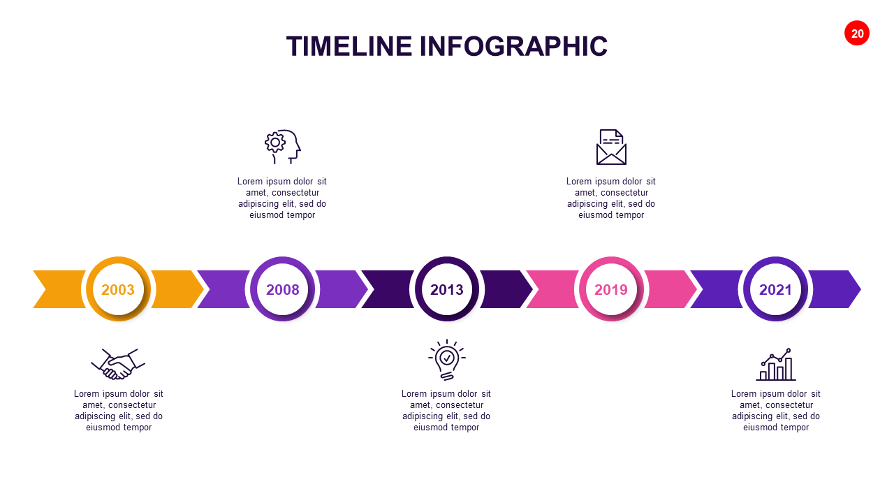 Stylish Timeline Infographic Design