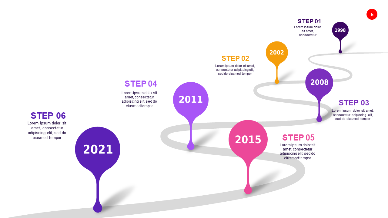 Stylish Timeline Infographic Design