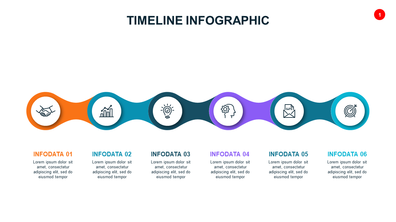 Stylish Timeline Infographic Design – Light – Teal Modern