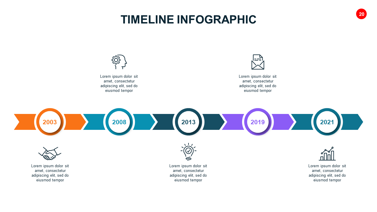 Stylish Timeline Infographic Design