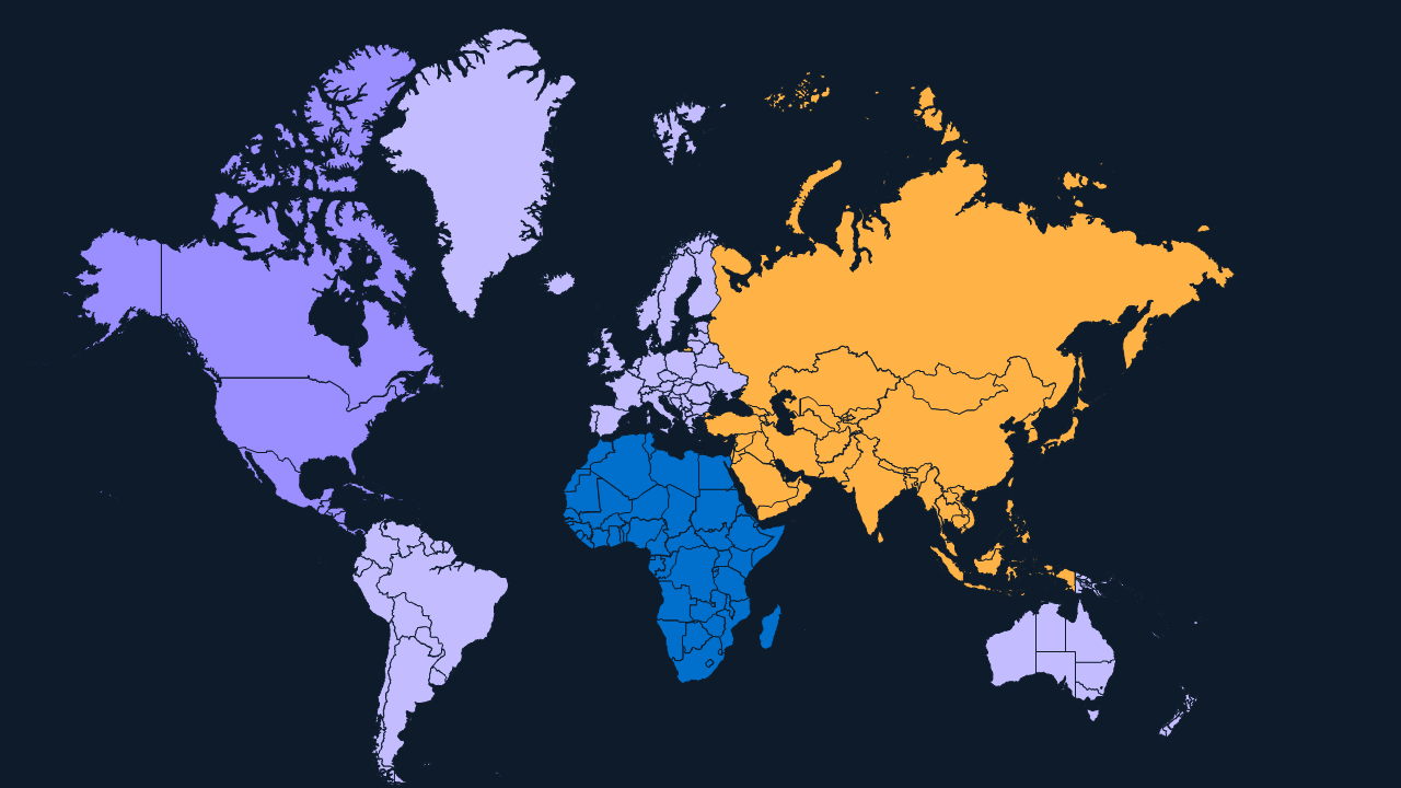 Geographical Network Connection Overview – Ocean Blue