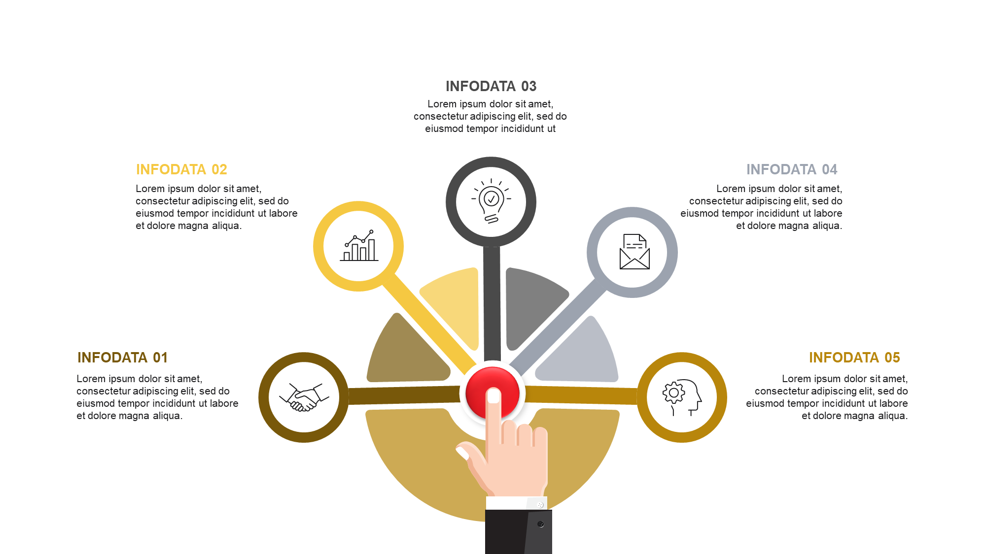 Free Business Radial PowerPoint Template